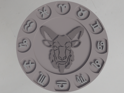 Beer Coaster CAPRICORN STL file for 3d printing 3D Druckmodell