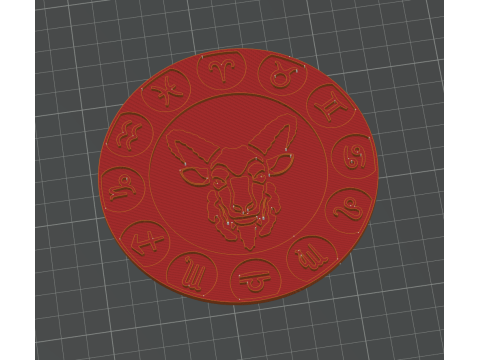 Beer Coaster CAPRICORN STL file for 3d printing 3D Druckmodell