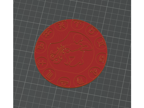 Beer Coaster AQUARIUS STL file for 3d printing 3D Baskı Modeli