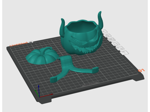Halloween Pumpkin with Tongue Phone Stand Jack OLantern with Lid STL File for 3D Printing Spo Modelo de impresión 3D