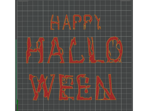 Mini Halloween Decoration Set Happy Halloween Bats Pumpkins 3 STL Files for 3D Printing 3D Baskı Modeli