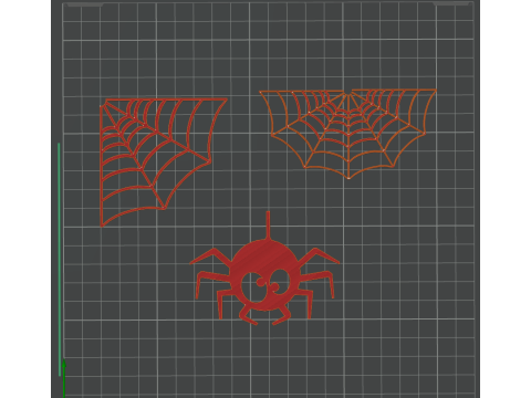Mini Halloween Decoration Set Happy Halloween Bats Pumpkins 3 STL Files for 3D Printing 3D Baskı Modeli
