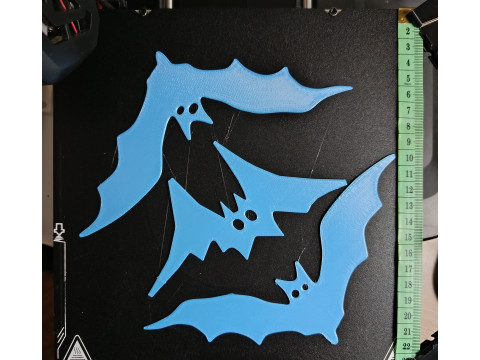 Large Halloween Decoration Set 20 Separate STL Files Happy Halloween Bats Pumpkins Spider Web 3Dプリントモデル
