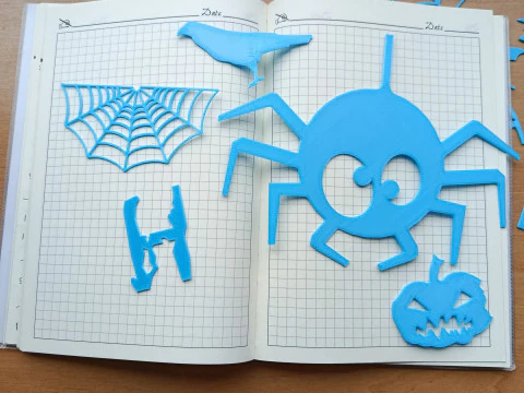 Halloween Decoration Bundle Small size Large Sets 23 STL Files for 3D Printing 3D Print Model