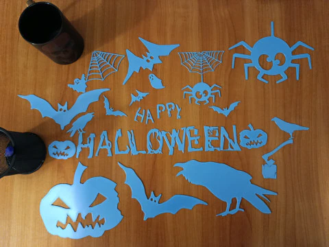 Halloween Decoration Bundle Small size Large Sets 23 STL Files for 3D Printing 3D Print Model