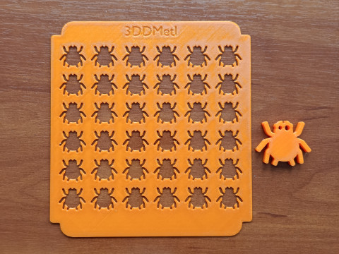 Sprinkle Stencil Spider Design With keychain Modelo de impresión 3D