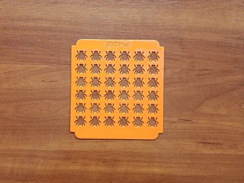 Sprinkle Stencil Spider Design With keychain 3D Print Model