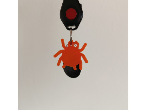 Sprinkle Stencil Spider Design With keychain 3D printmodel