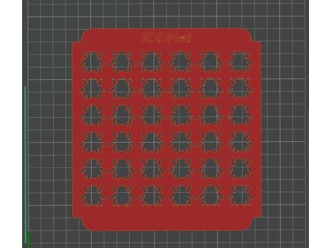 Sprinkle Stencil Spider Design With keychain 3D printmodel