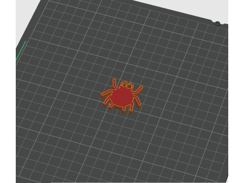 Sprinkle Stencil Spider Design With keychain 3D printmodel