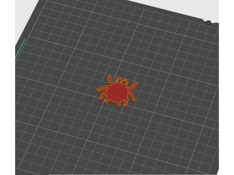 Sprinkle Stencil Spider Design With keychain 3D Print Model