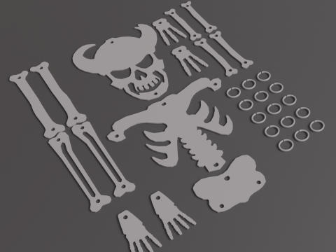 Hanging Skeleton Halloween Decoration 3D Printable STL Files 3D Print Model
