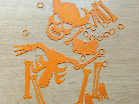 Hanging Skeleton Halloween Decoration 3D Printable STL Files 3D Print Model