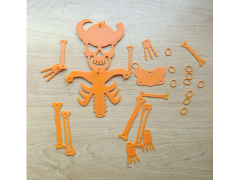 Hanging Skeleton Halloween Decoration 3D Printable STL Files 3D Print Model