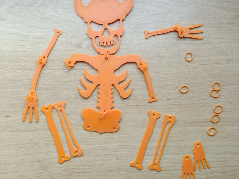 Hanging Skeleton Halloween Decoration 3D Printable STL Files 3D Print Model