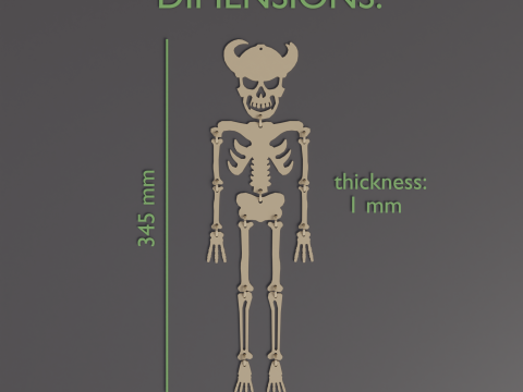 Hanging Skeleton Halloween Decoration 3D Printable STL Files 3D Print Model