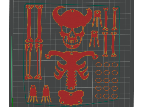 Hanging Skeleton Halloween Decoration 3D Printable STL Files 3D Print Model