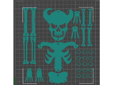 Hanging Skeleton Halloween Decoration 3D Printable STL Files 3D Print Model