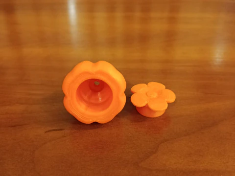 3D Printed Flower Drawer Knob - Cabinet Handle - Kids Furniture Pull 3D Print Model