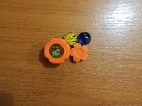 3D Printed Flower Drawer Knob - Cabinet Handle - Kids Furniture Pull 3D Print Model