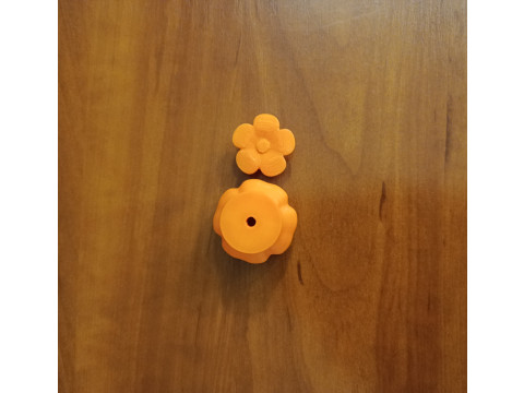 Ручка ящика с цветочным принтом на 3D-принтере - Ручка шкафа - Ручка для детской мебели 3D Принт Модель