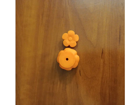 3D Printed Flower Drawer Knob - Cabinet Handle - Kids Furniture Pull 3D Print Model