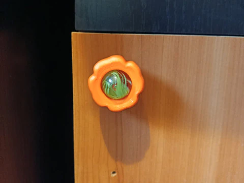 3D Printed Flower Drawer Knob - Cabinet Handle - Kids Furniture Pull 3D Print Model