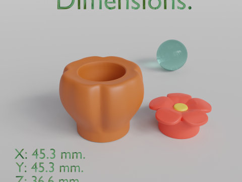 Ручка ящика с цветочным принтом на 3D-принтере - Ручка шкафа - Ручка для детской мебели 3D Принт Модель