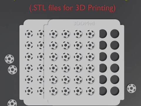Sprinkle Stencil FOOTBALL Design 3D Print Model
