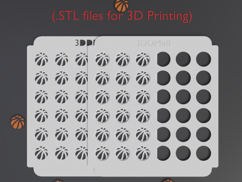 Трафарет для посипання БАСКЕТБОЛ 3D Принт Модель