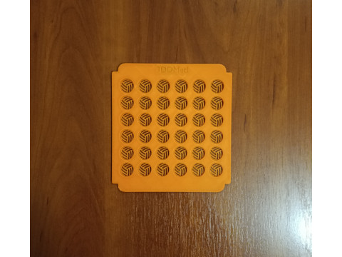 洒模板排球设计 3D 打印模型