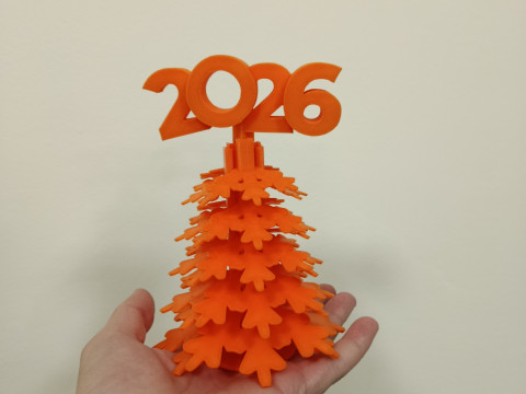 3D yazdırma için Noel ağacı 2026 STL dosyası 3D Baskı Modeli