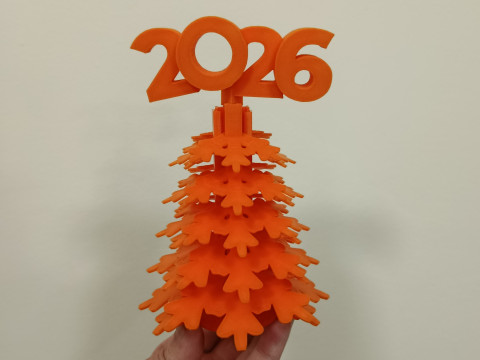 3D yazdırma için Noel ağacı 2026 STL dosyası 3D Baskı Modeli