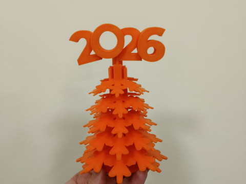 3D yazdırma için Noel ağacı 2026 STL dosyası 3D Baskı Modeli