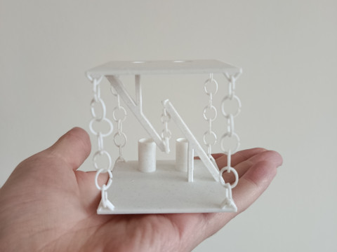 Decoração de ilusão de arquivos stl de mini caixas levitantes para impressão 3D Modelo de Impressão 3D