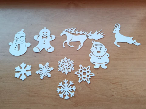 Happy New Year Garland Decorations STL Bundle 3D Print Model