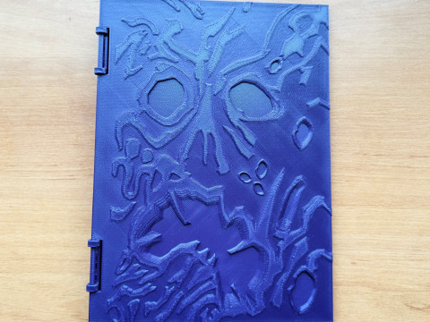 Обложка книги в стиле оккультного Некрономикона с закладками для книг, ноутбуков, файлов STL, 2 размера 3D Принт Модель