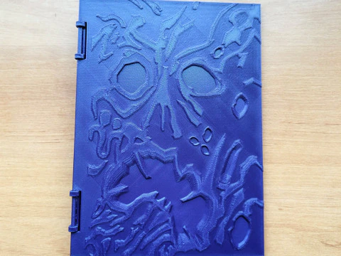 Обложка книги в стиле оккультного Некрономикона с закладками для книг, ноутбуков, файлов STL, 2 размера 3D Принт Модель