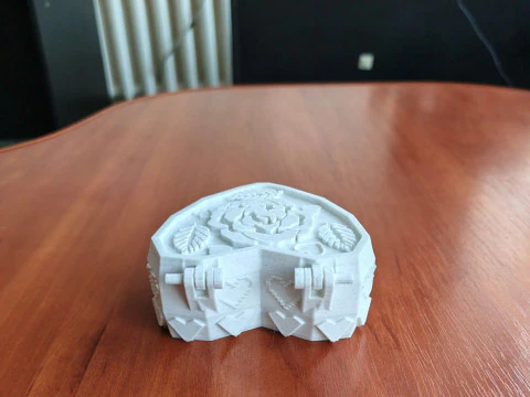 Valentine Rose Heart Jewelry Box Hinged Lid STL 3D Print Model