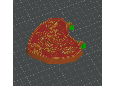 Portagioie a cuore rosa di San Valentino con coperchio a cerniera STL Modello di stampa 3D