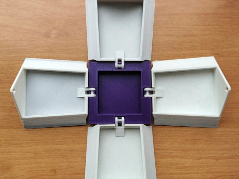 Rose Key Surprise Box Mechanical Gift Box STL Pull-to-Open Design 3D Print Model