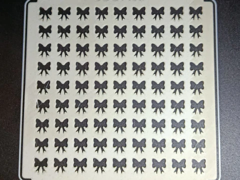 Bow Tie Sprinkle Stencil 3D Print Model