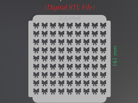Fliege-Streuschablone 3D Druckmodell