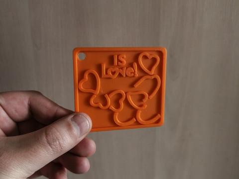 Брелок для ключей "Любовь" 3D Принт Модель