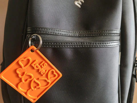 Is Love Keychain 3D Print Model