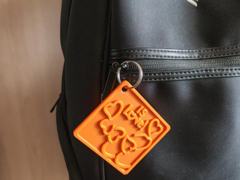 Is Love Keychain 3D Print Model