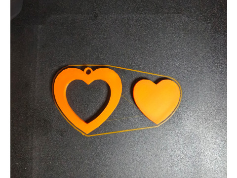 Colgante Coraz&oacute;n Anidado 4 dise&ntilde;os Modelo de impresión 3D