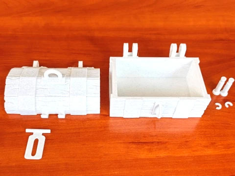 Treasure Chest STL Fantasy Loot Chest DnD Storage Box 3D Print Model