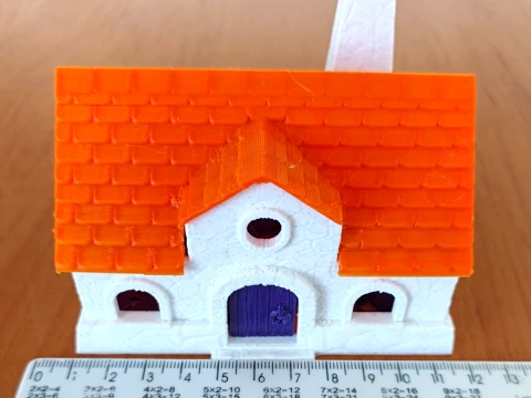 Fantasy Cottage Diorama STL DIY Miniature Scene Real Twig Tree Compatible 3D Printable 3D Print Model