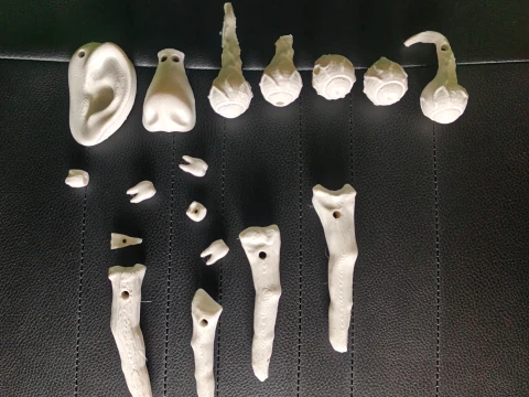 Creepy Human Body Parts Charms Halloween STL Files Eyes Teeth Ear Nose Fingers 3D Print Model